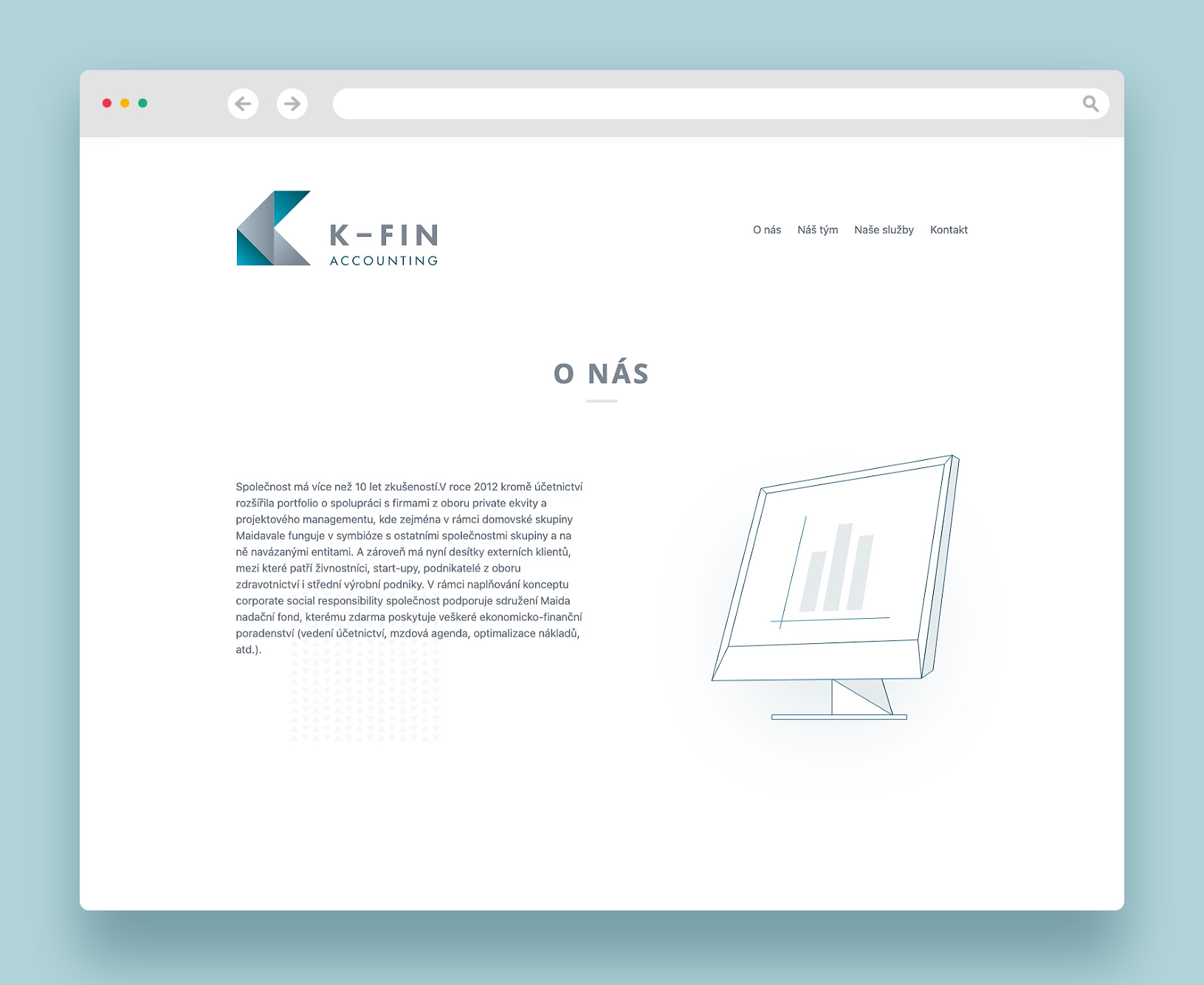 Webové stránky pro společnost K-FIN Accounting, s.r.o.
